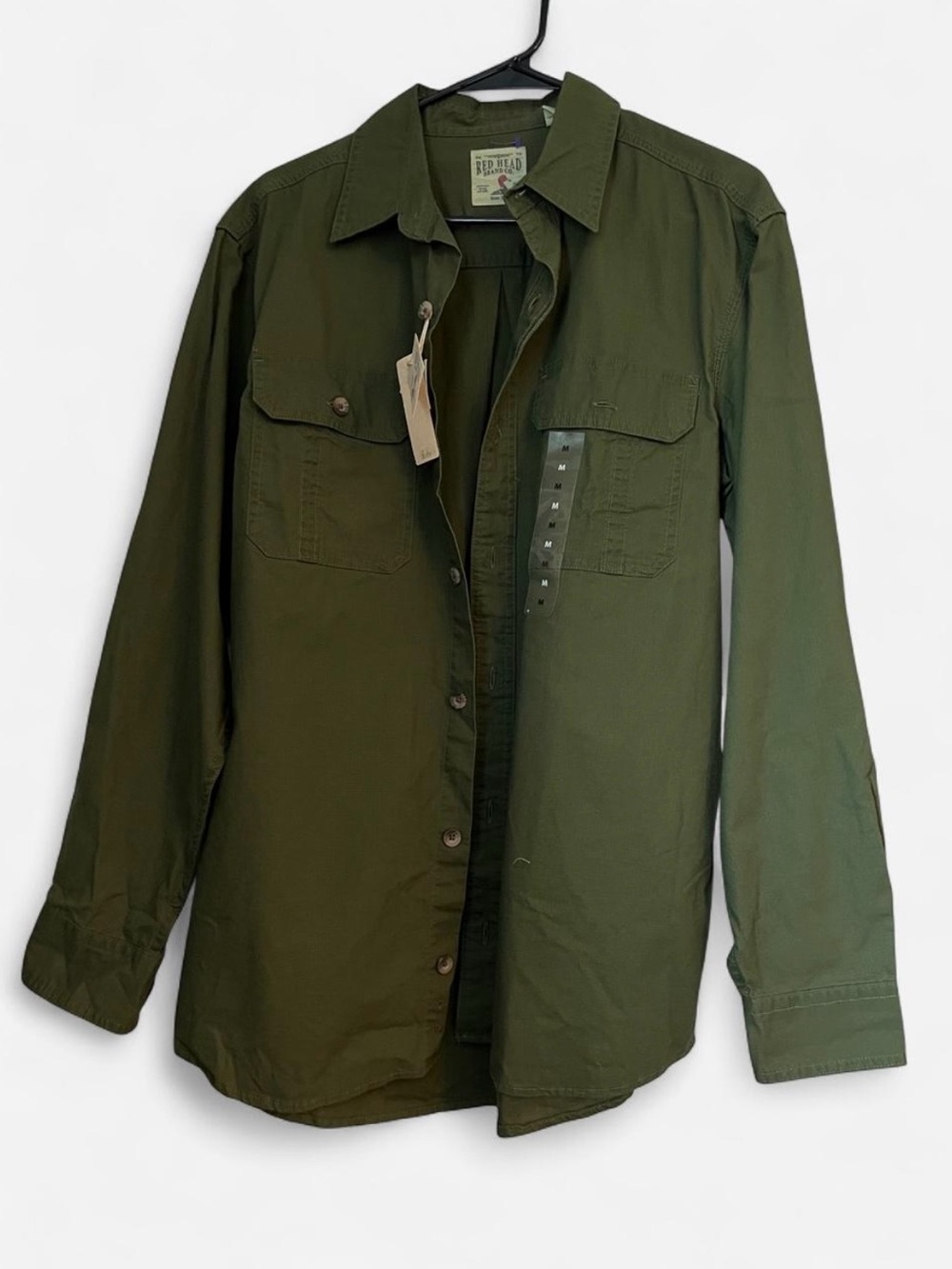 NWT Men’s RedHead Olive Green Button-Down Shirt Sz M